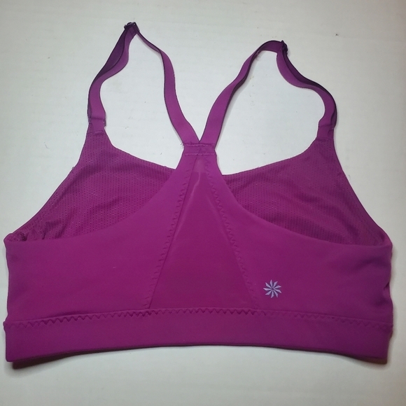 Athleta All in Bra Sculptek fuschia pink medium support sports bra XS - Picture 4 of 7